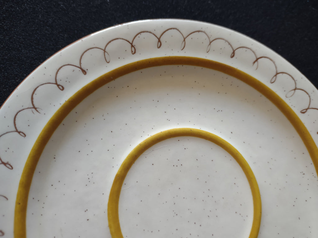 Vintage Stangl Golden Blossom Hand Painted Saucer 6" Stoneware USA [6724]