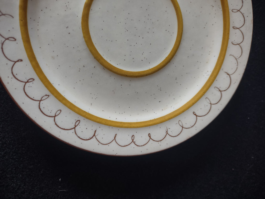 Vintage Stangl Golden Blossom Hand Painted Saucer 6" Stoneware USA [6724]