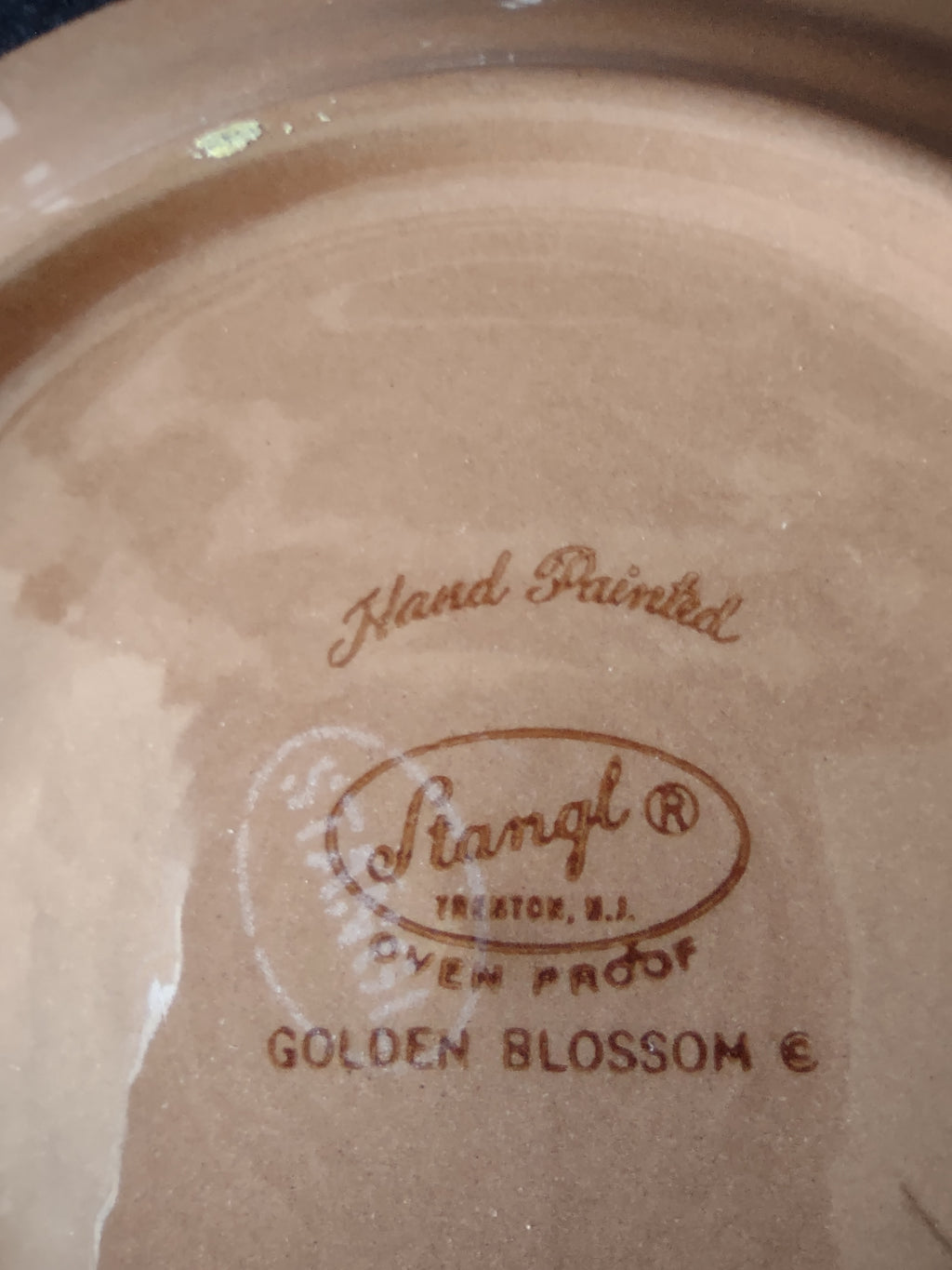Vintage Stangl Golden Blossom Hand Painted Saucer 6" Stoneware USA [6724]