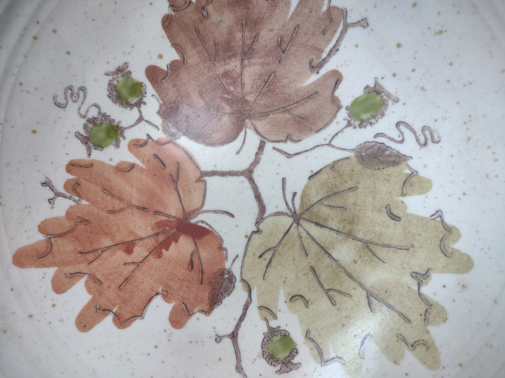 Vintage Metlox Poppytrail Woodland Gold Serving Bowl 9" [6737]