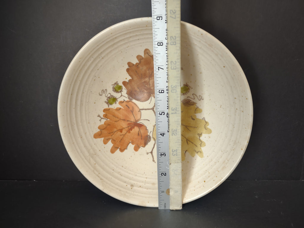 Vintage Metlox Poppytrail Woodland Gold Serving Bowl 9" [6737]
