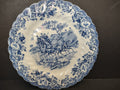Vintage Johnson Bros Coaching Scenes Blue Plate 6-14" [6736]