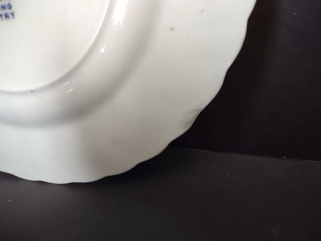 Vintage Johnson Bros Coaching Scenes Blue Plate 6-14" [6736]