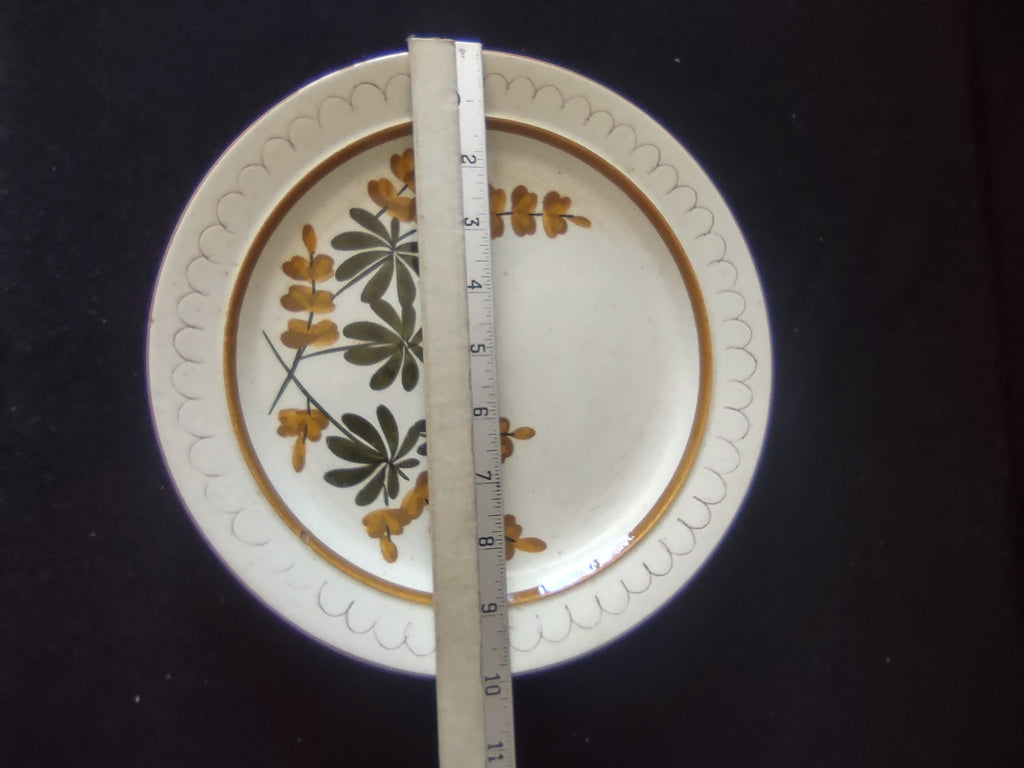 Vintage Stangl Golden Blossom Hand Painted Dinner Plates Set of 2 10" [6725]
