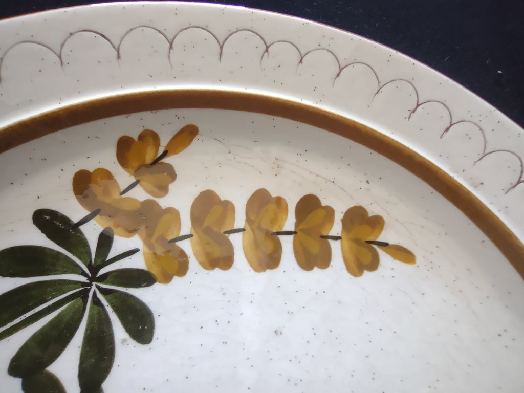 Vintage Stangl Golden Blossom Hand Painted Dinner Plates Set of 2 10" [6725]
