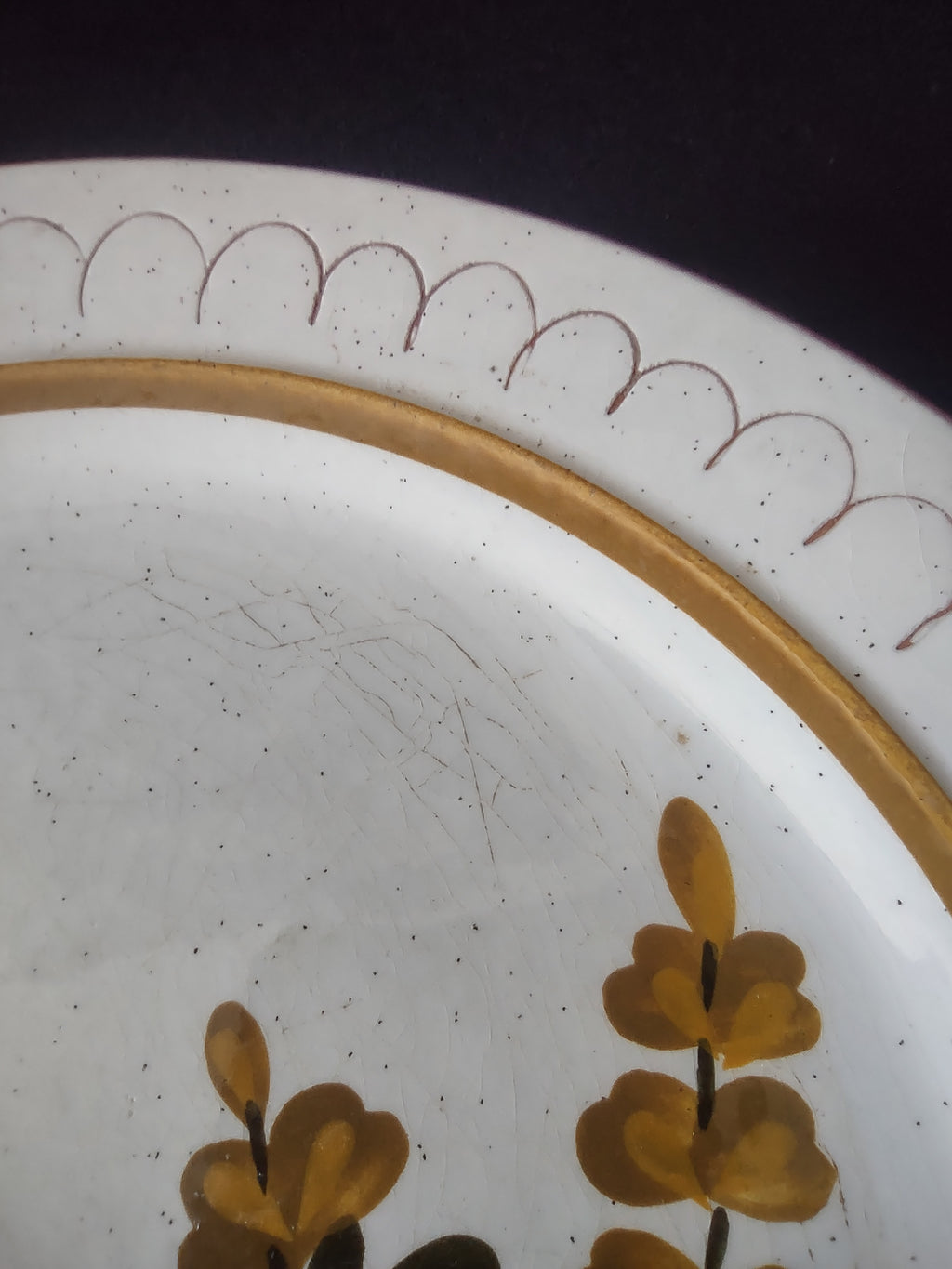 Vintage Stangl Golden Blossom Hand Painted Dinner Plates Set of 2 10" [6725]