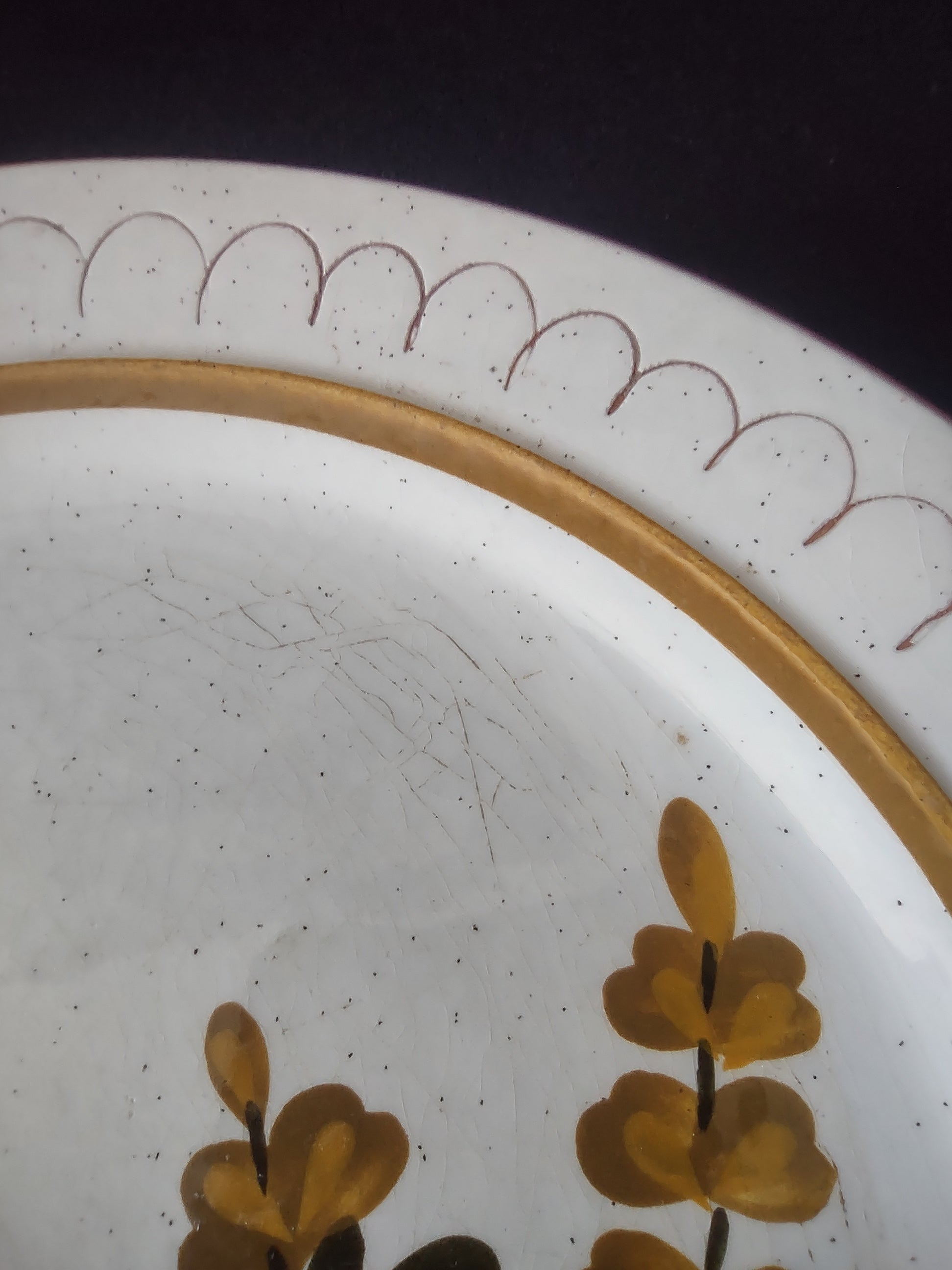 Vintage Stangl Golden Blossom Hand Painted Dinner Plates Set of 2 10" [6725]