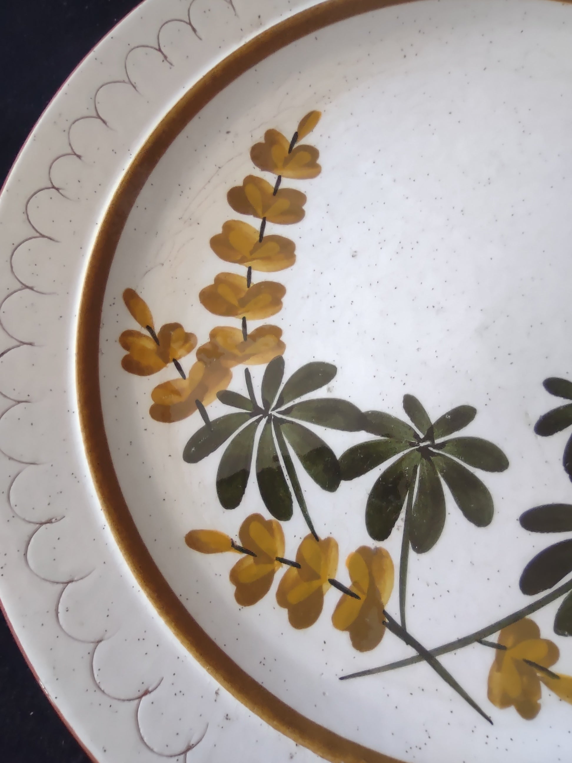 Vintage Stangl Golden Blossom Hand Painted Dinner Plates Set of 2 10" [6725]
