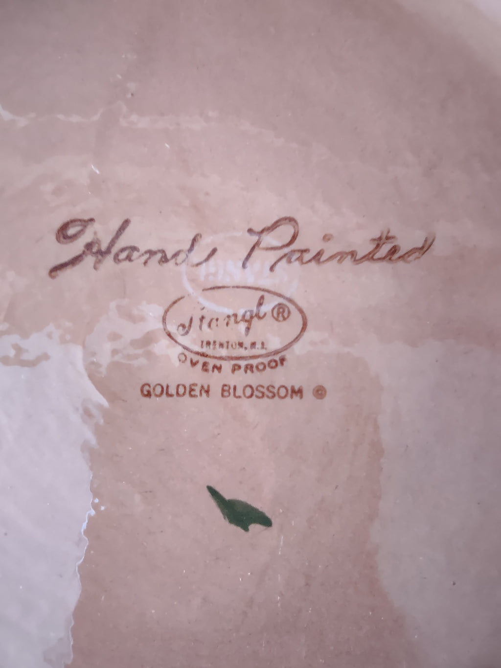 Vintage Stangl Golden Blossom Hand Painted Dinner Plates Set of 2 10" [6725]