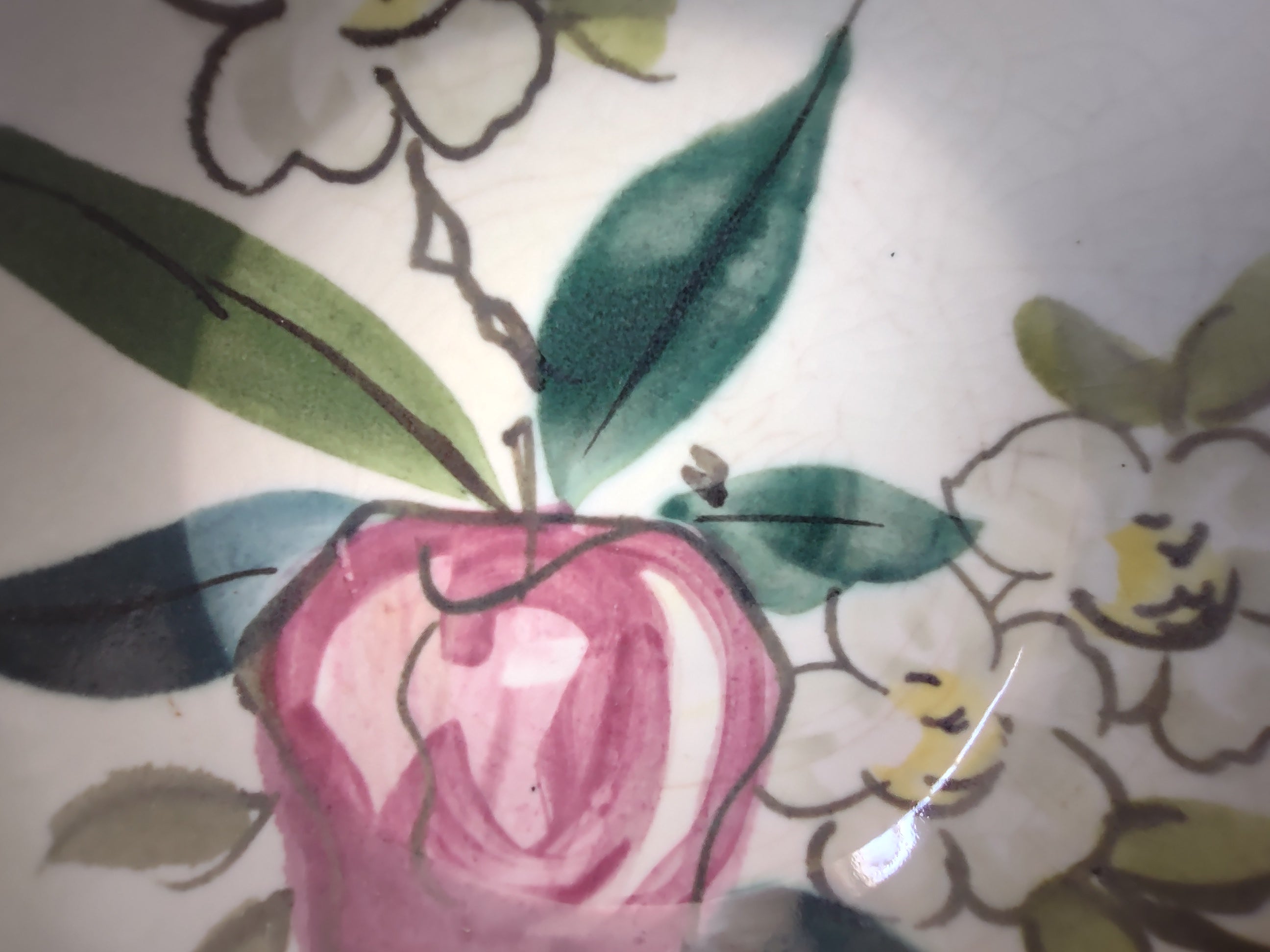 Vintage Red Wing Apple Hand-Painted Small Bowl 6" [6735]