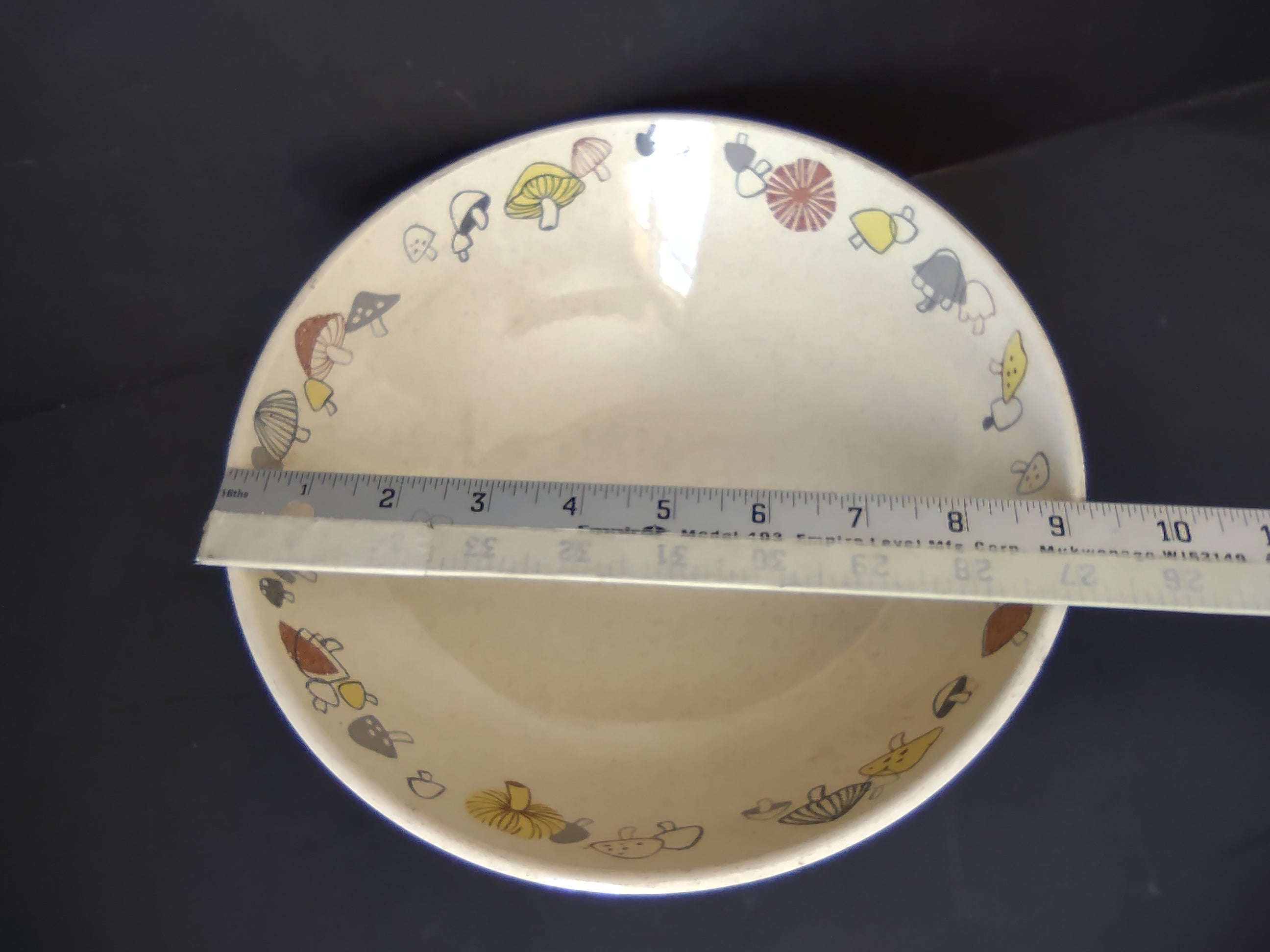 Vintage Franciscan Mushroom Pattern Serving Bowl 9" [6733]