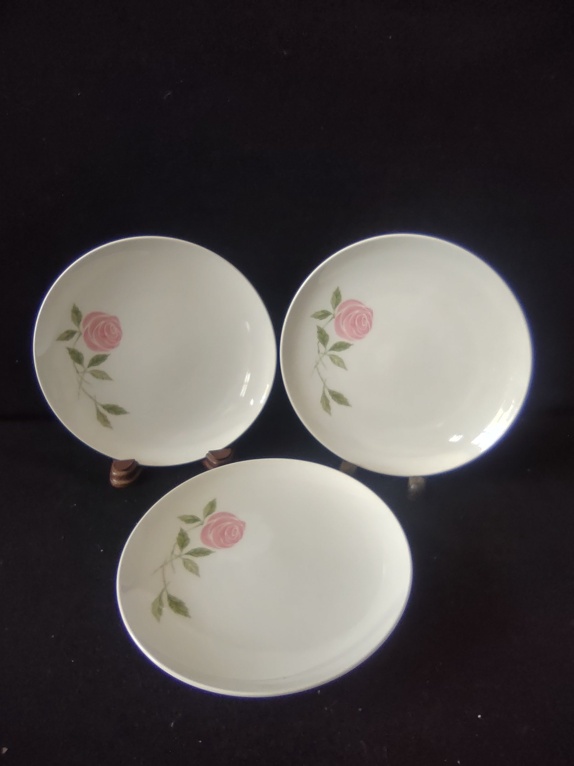 Vintage Franciscan Pink-A-Dilly Bread Plates Set of 3 Japan [6726]