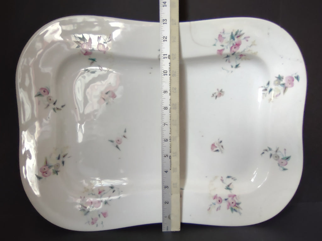 Antique Marx Gutherz Porcelain Platter Pink Floral Sprigs [6729]