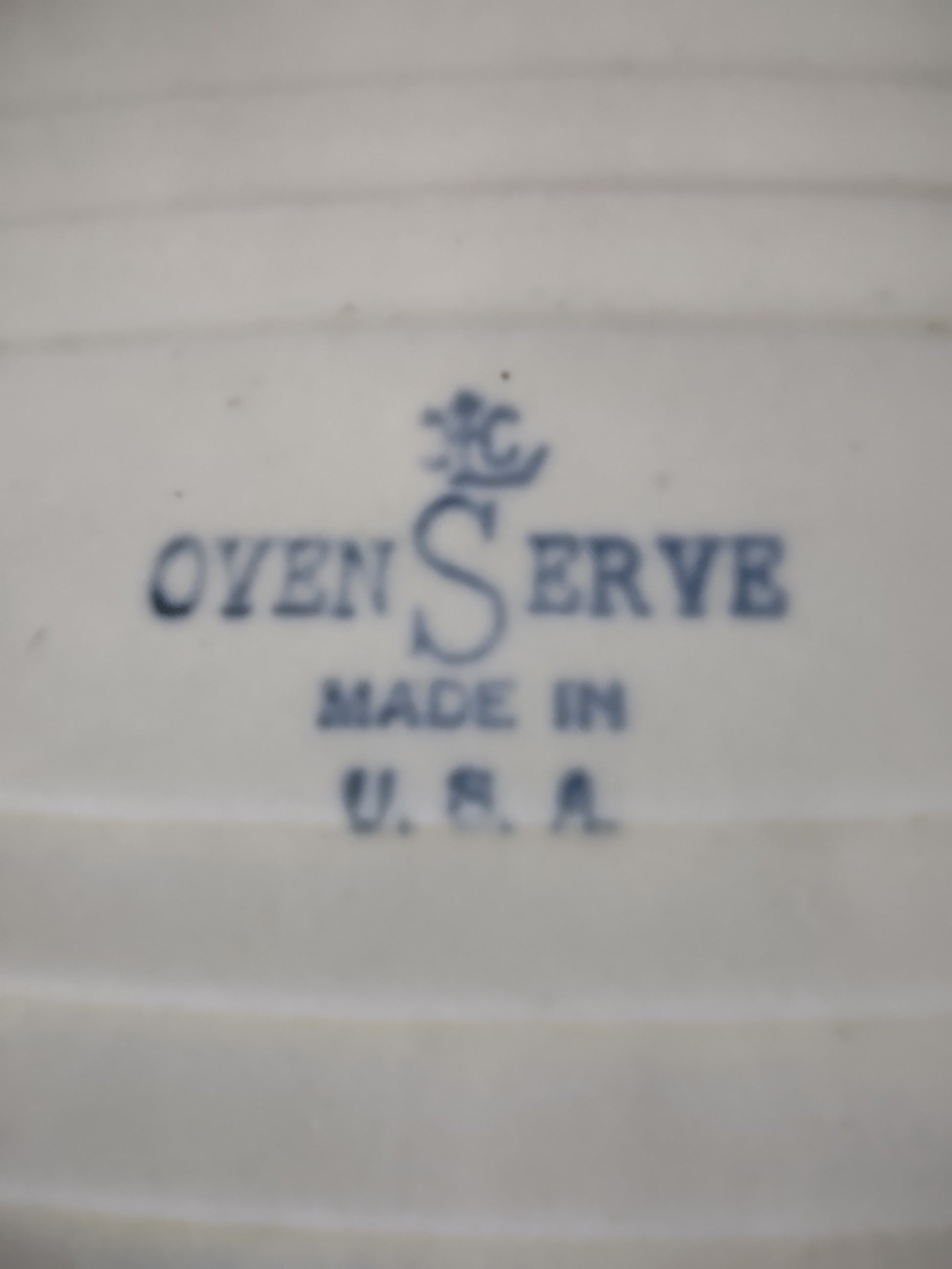 Vintage OvenServe Royal China Oval Baking Dish Floral USA 9.5" [6727]