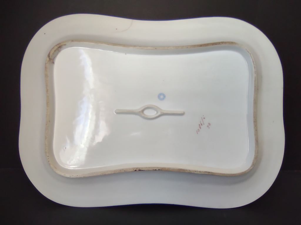 Antique Marx Gutherz Porcelain Platter Pink Floral Sprigs [6729]