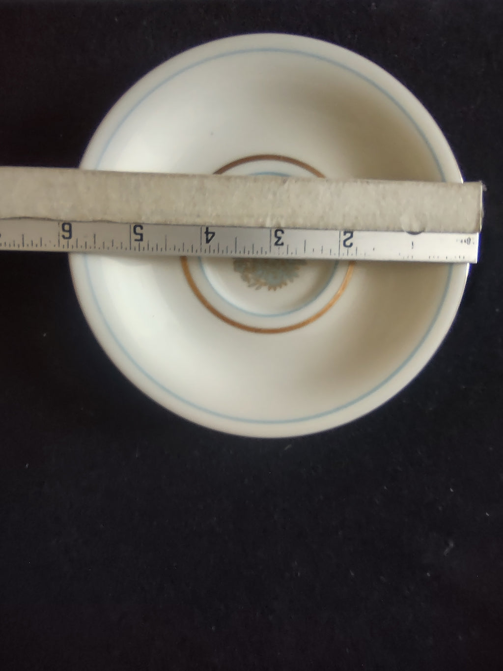 Vintage Castleton China Dorset Cup & Saucer Set Blue Gold [6740]