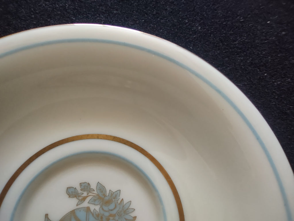 Vintage Castleton China Dorset Cup & Saucer Set Blue Gold [6740]