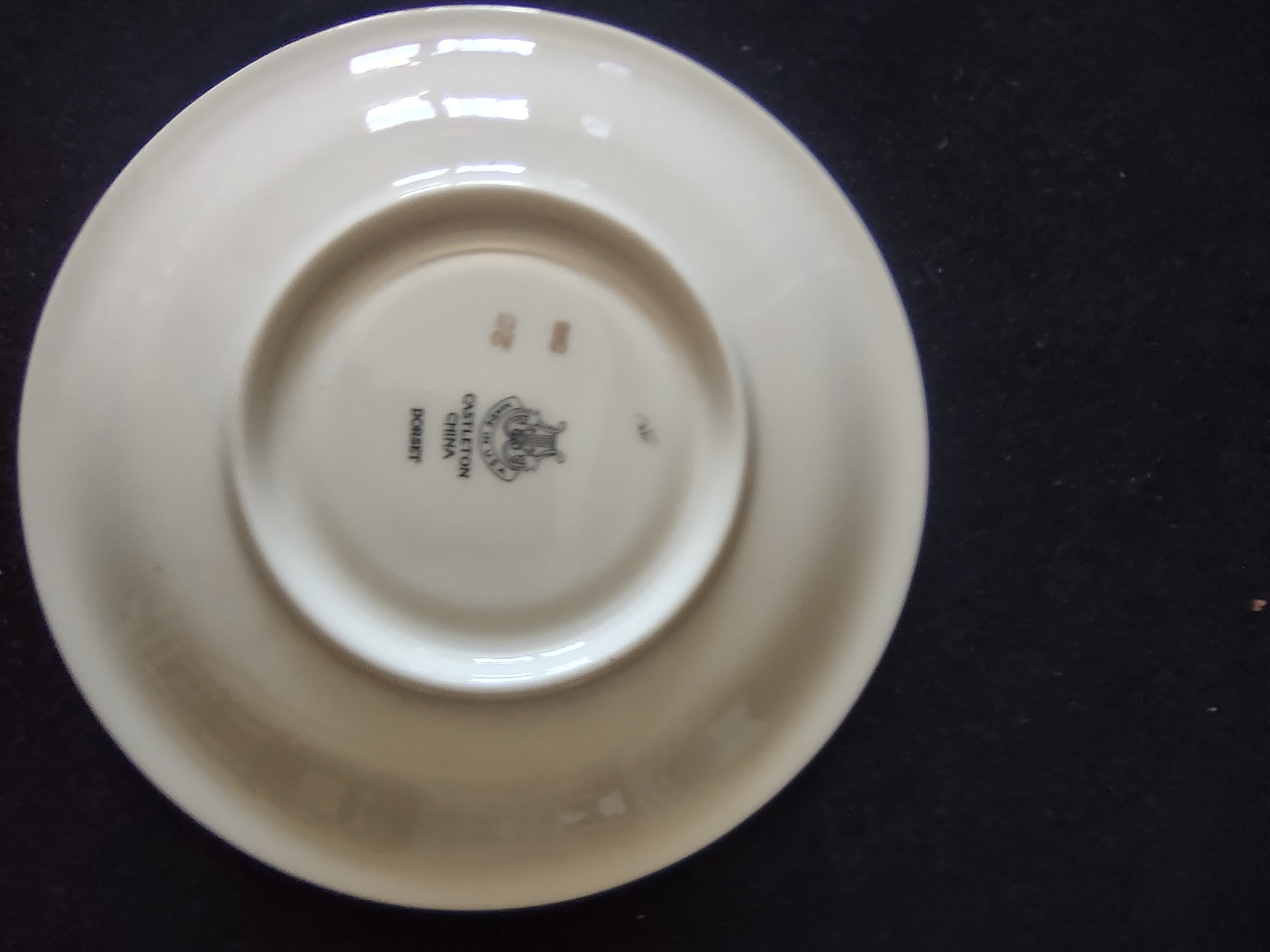 Vintage Castleton China Dorset Cup & Saucer Set Blue Gold [6740]