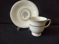 Vintage Castleton China Dorset Demitasse Cup & Saucer Blue & Gold [6742]
