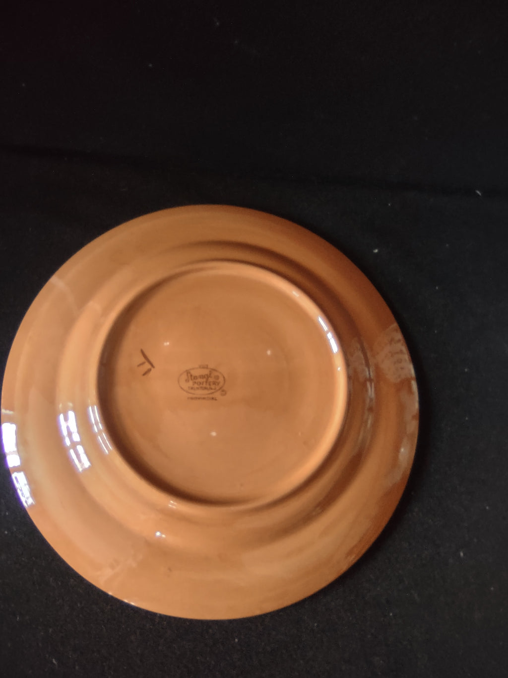 Vintage Stangl Pottery Provincial Plate 10" Yellow & Burgundy Chip [6744]