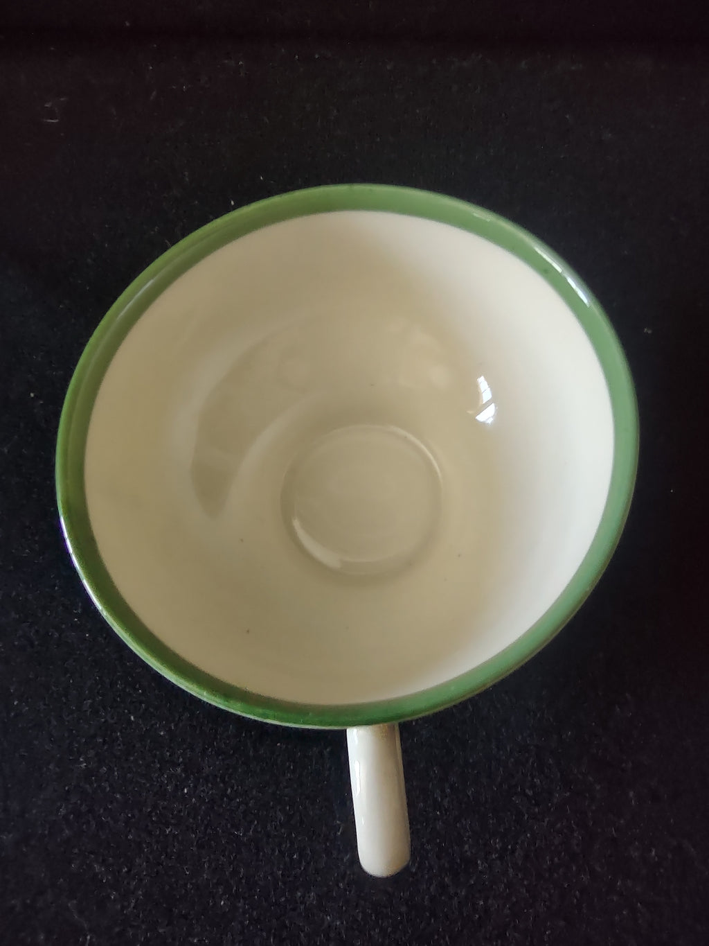 Vintage Franciscan Westwood Demitasse Cup Off-White Green Rim California [6745]
