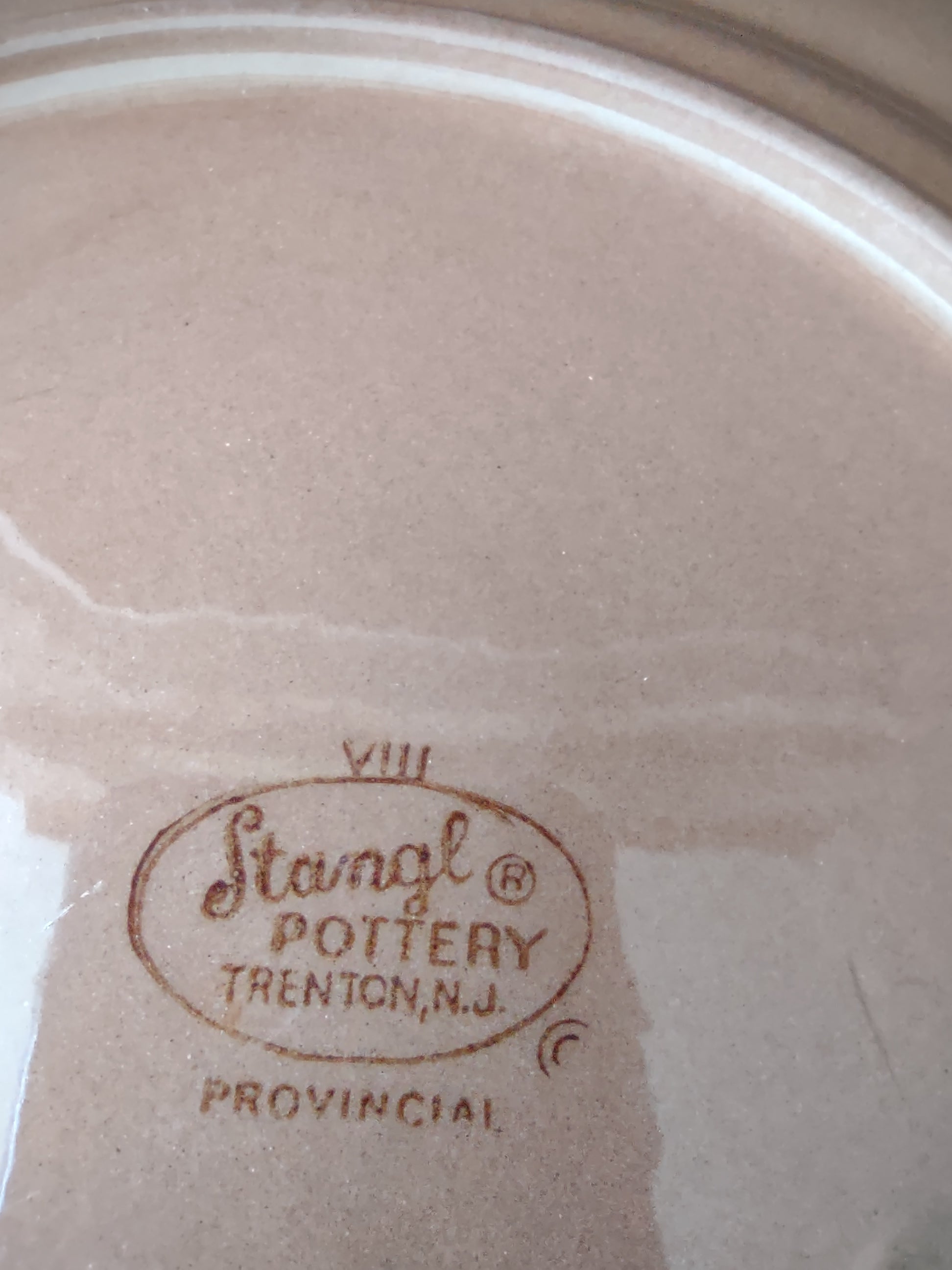 Vintage Stangl Provincial Dinner Plates 10" Set of 4 Yellow & Burgundy [6746]
