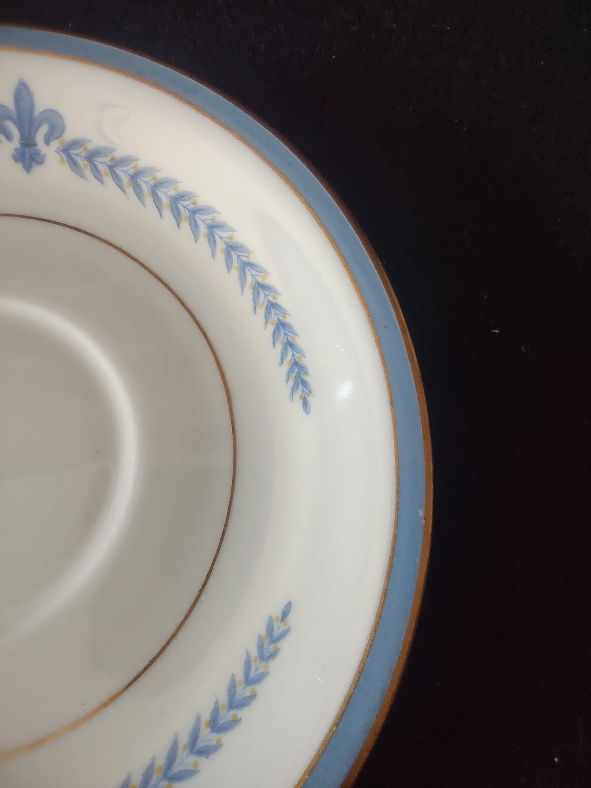 Vintage Lamberton China Puritan Blue Laurel Saucer [6747]