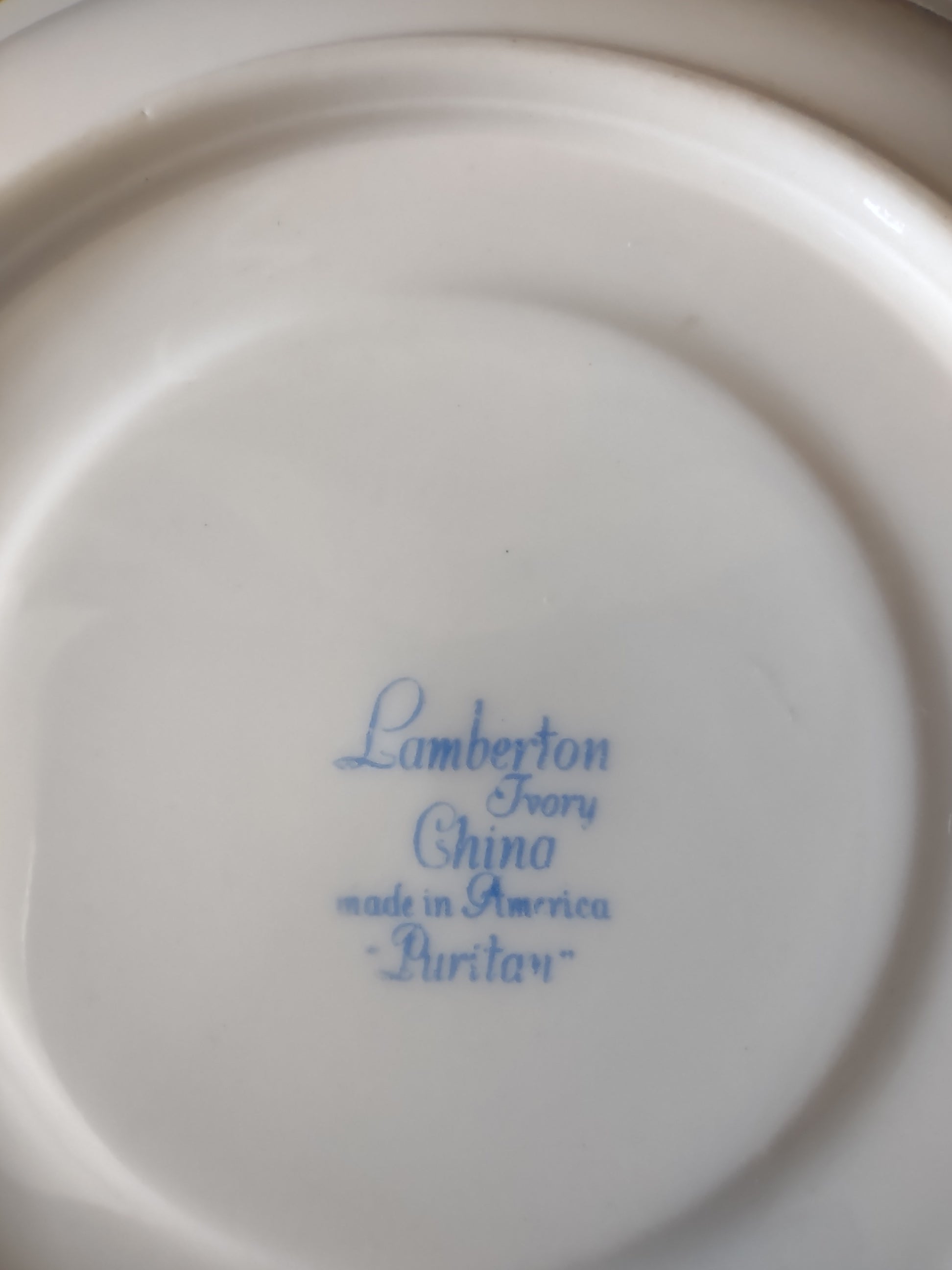 Vintage Lamberton China Puritan Blue Laurel Saucer [6747]