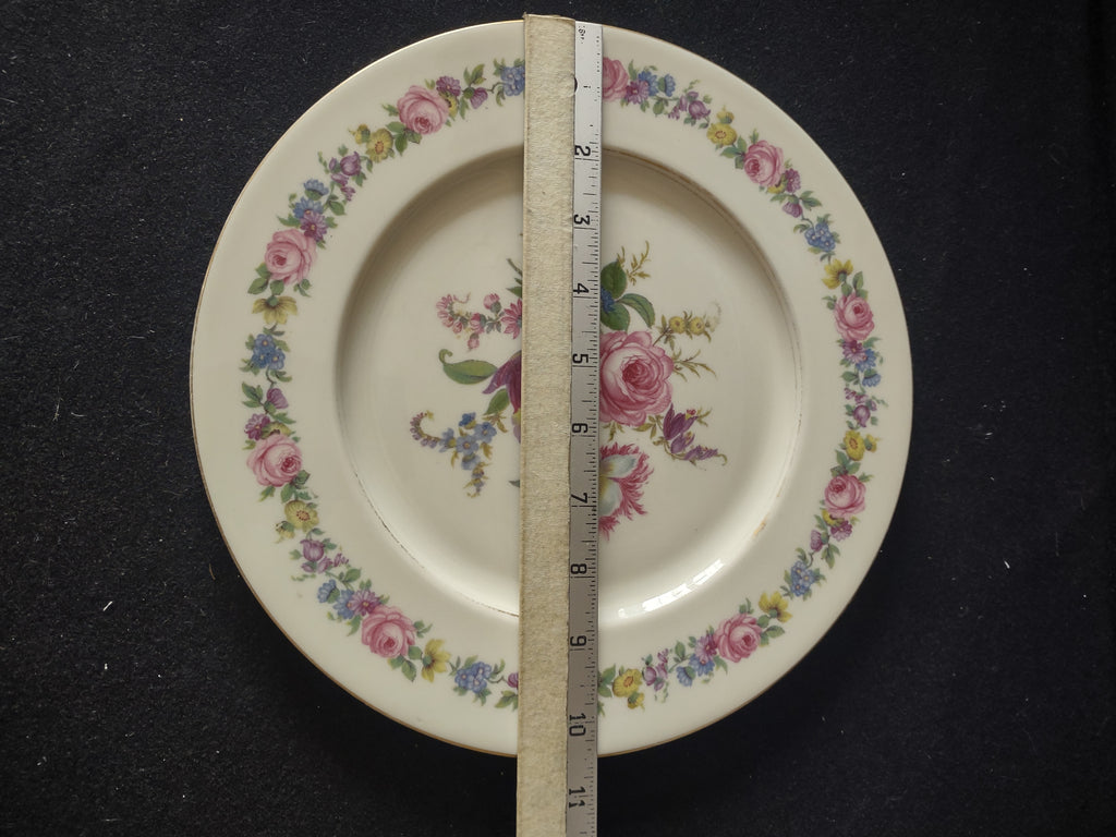 Vintage Castleton Manor Dinner Plates Pink Floral Set of 2 [6749]