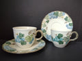 Vintage Metlox Poppytrail Grape Cup & Saucer Set of 2 Blue & Green [6769]