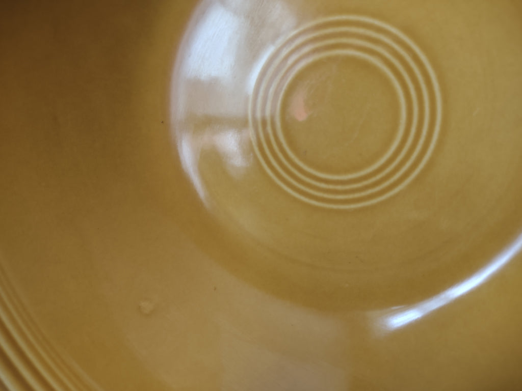 Vintage Fiesta Bowl Yellow 9.5" Concentric Ring No Backstamp [6766]