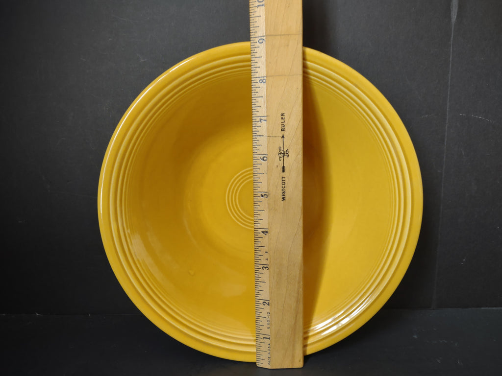 Vintage Fiesta Bowl Yellow 9.5" Concentric Ring No Backstamp [6766]