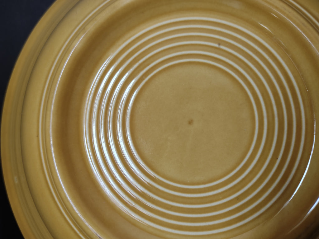 Vintage Fiesta Bowl Yellow 9.5" Concentric Ring No Backstamp [6766]
