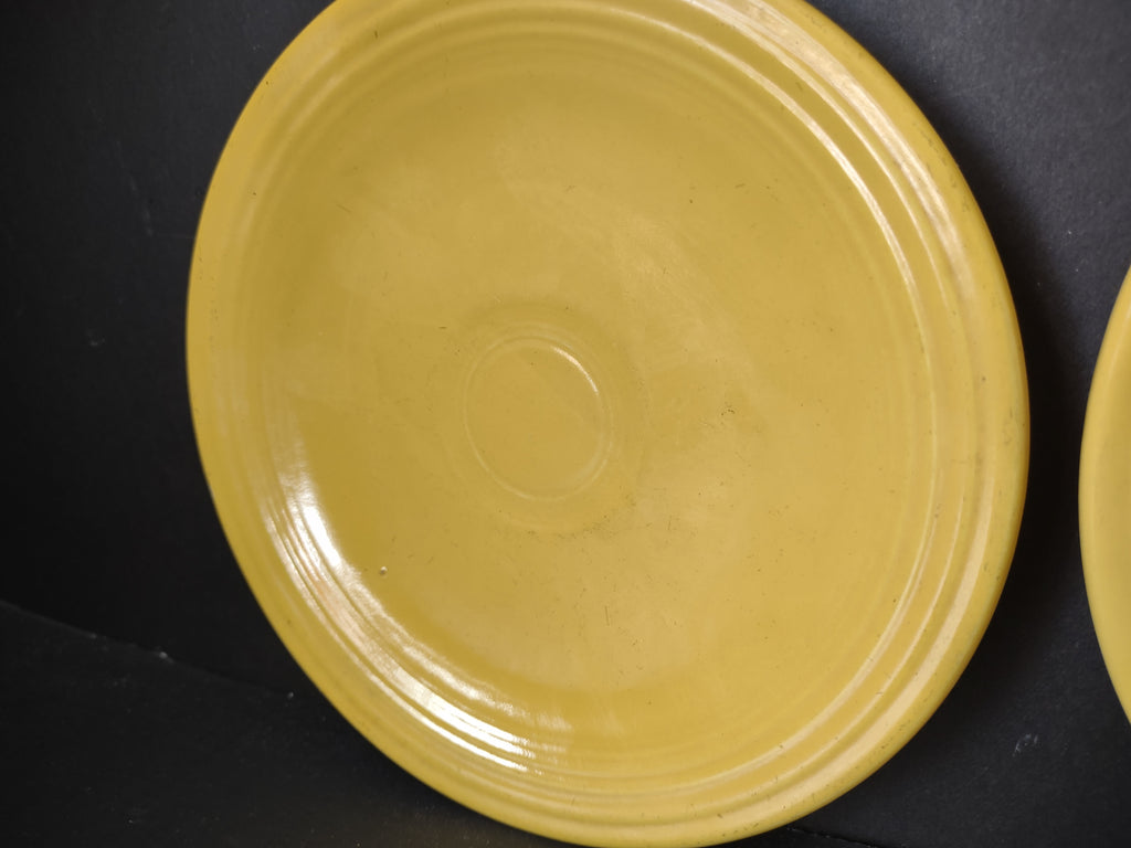 Vintage Fiesta Saucer Yellow 6" Set of 2 Genuine Fiesta Backstamp [6765]