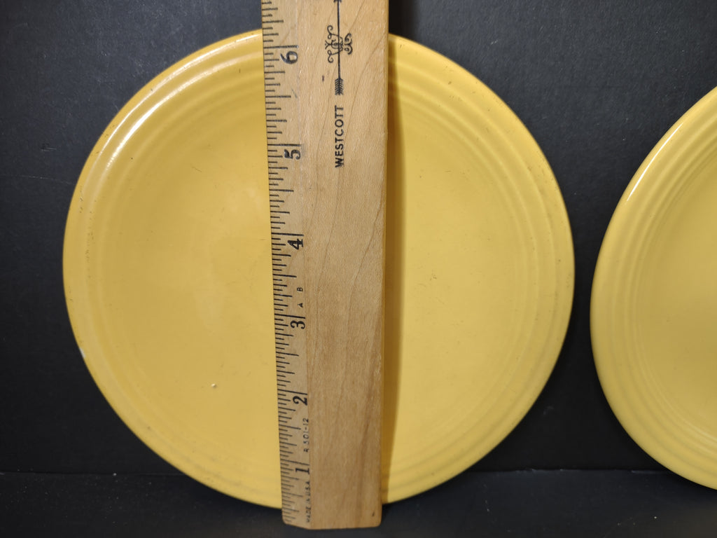 Vintage Fiesta Saucer Yellow 6" Set of 2 Genuine Fiesta Backstamp [6765]
