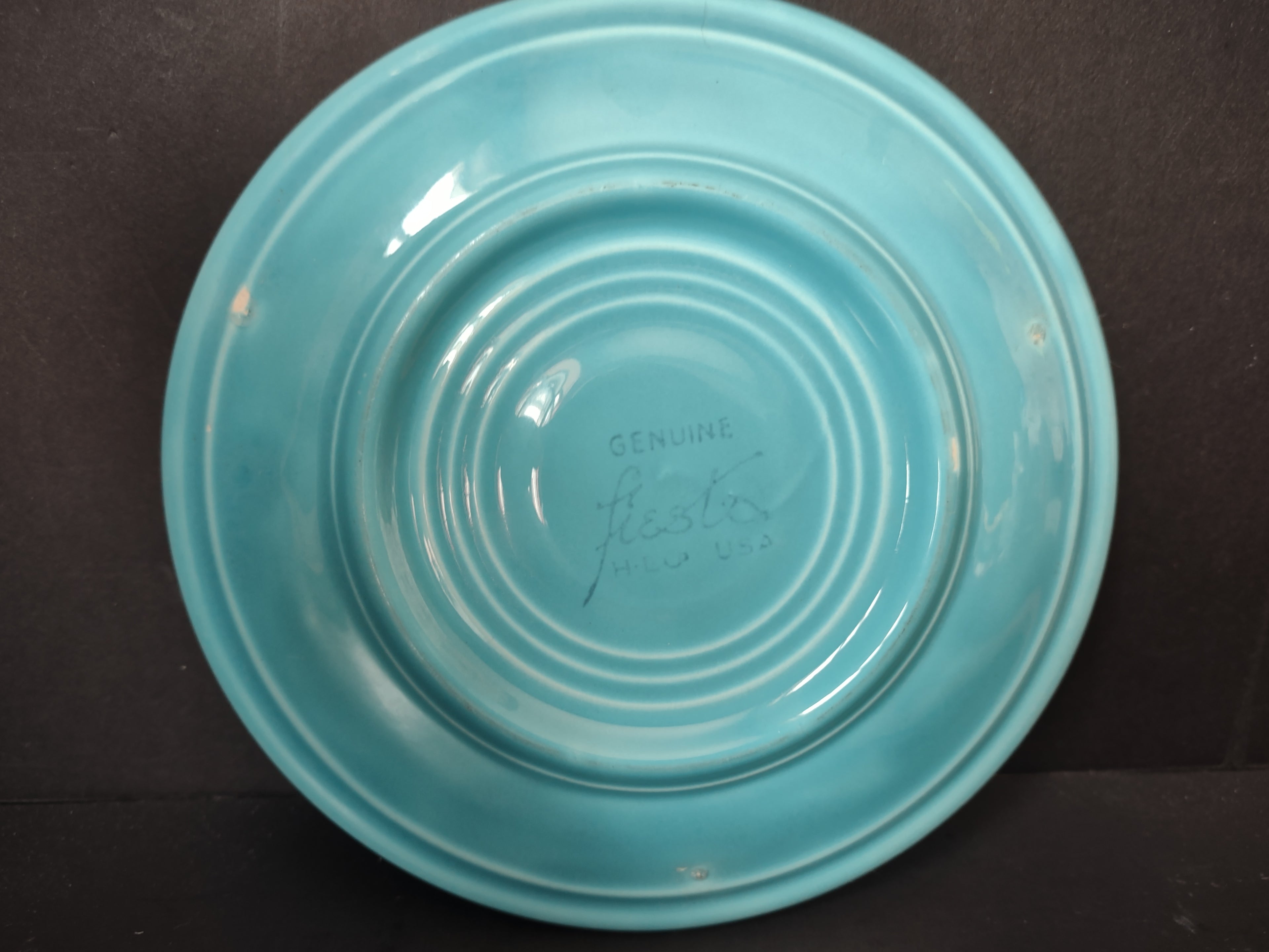 Vintage Fiesta Saucer Turquoise 6" Genuine Fiesta Backstamp [6764]