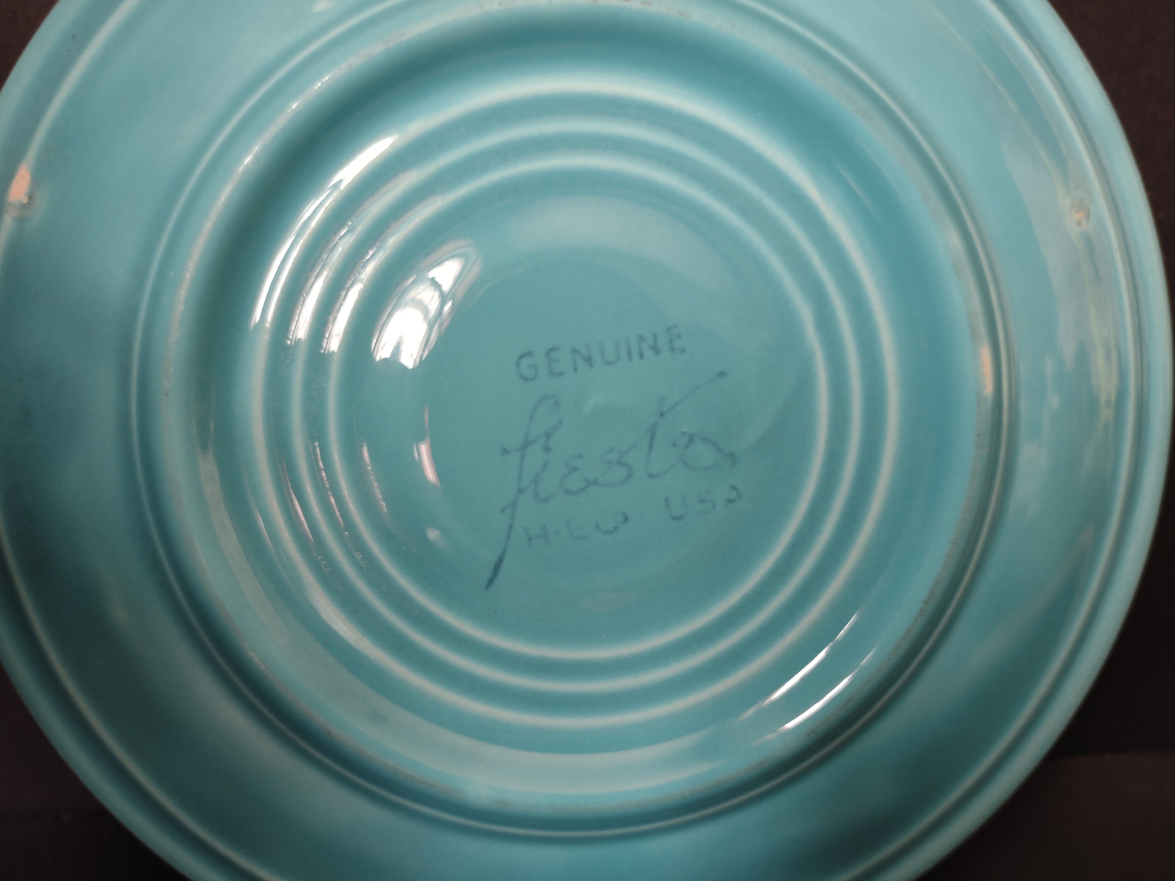 Vintage Fiesta Saucer Turquoise 6" Genuine Fiesta Backstamp [6764]