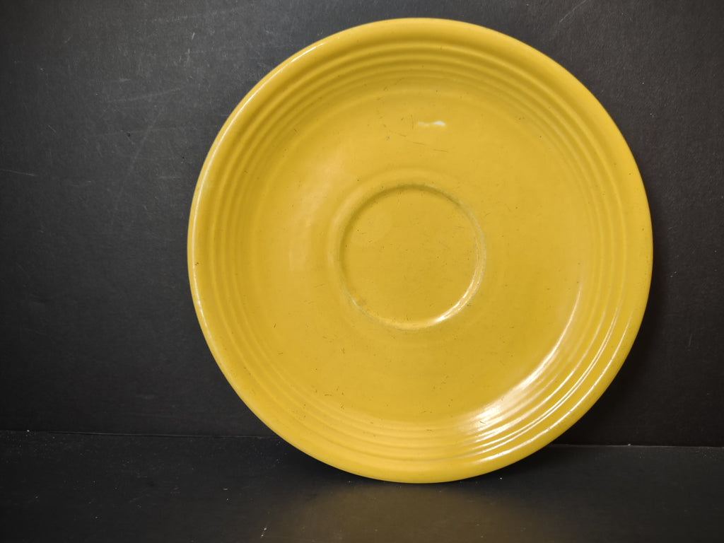 Vintage Fiesta Yellow Tea Saucer Homer Laughlin HLC USA Retro MCM [6763]