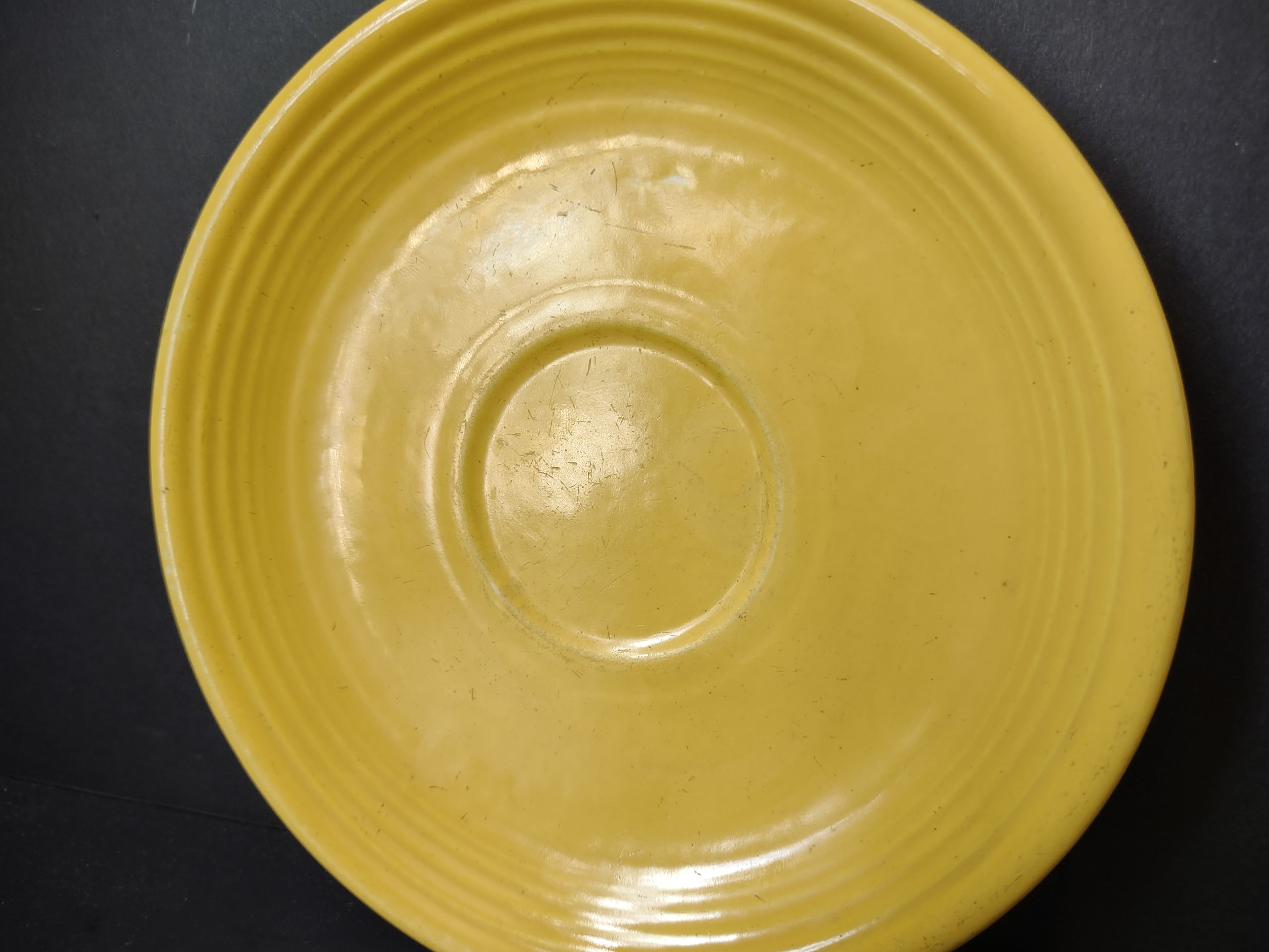 Vintage Fiesta Yellow Tea Saucer Homer Laughlin HLC USA Retro MCM [6763]