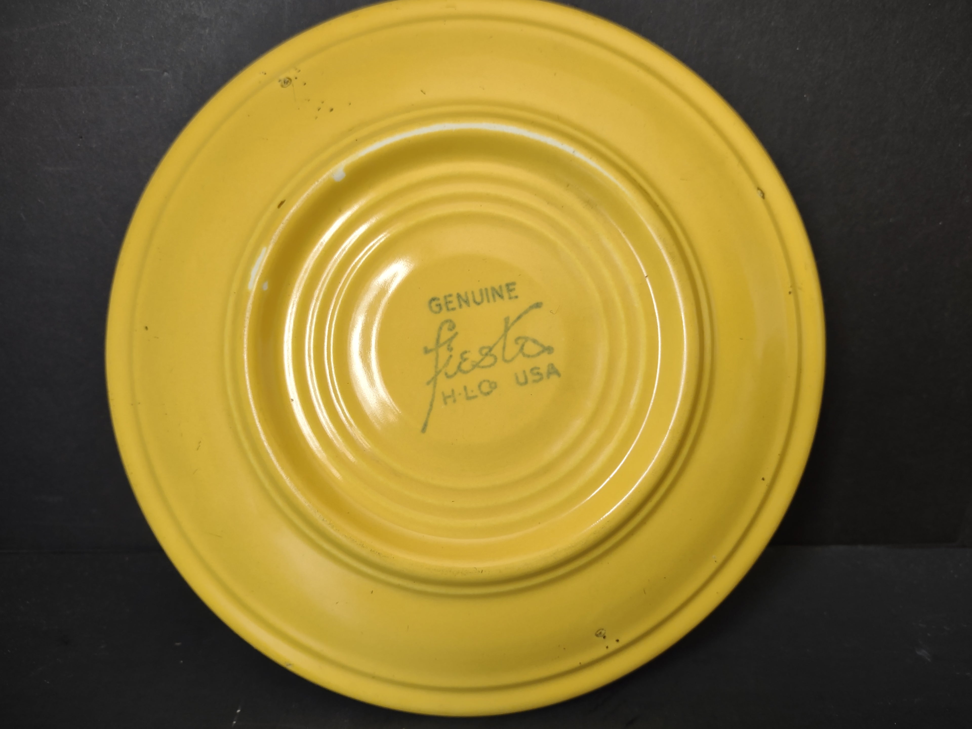 Vintage Fiesta Yellow Tea Saucer Homer Laughlin HLC USA Retro MCM [6763]