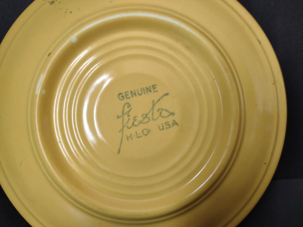 Vintage Fiesta Yellow Tea Saucer Homer Laughlin HLC USA Retro MCM [6763]