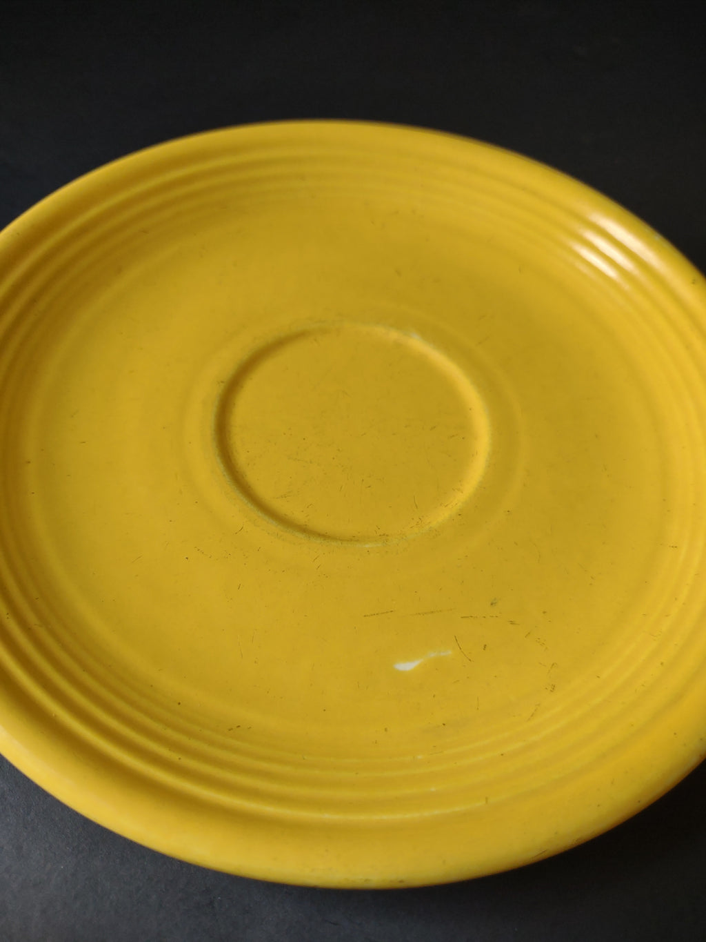 Vintage Fiesta Yellow Tea Saucer Homer Laughlin HLC USA Retro MCM [6763]