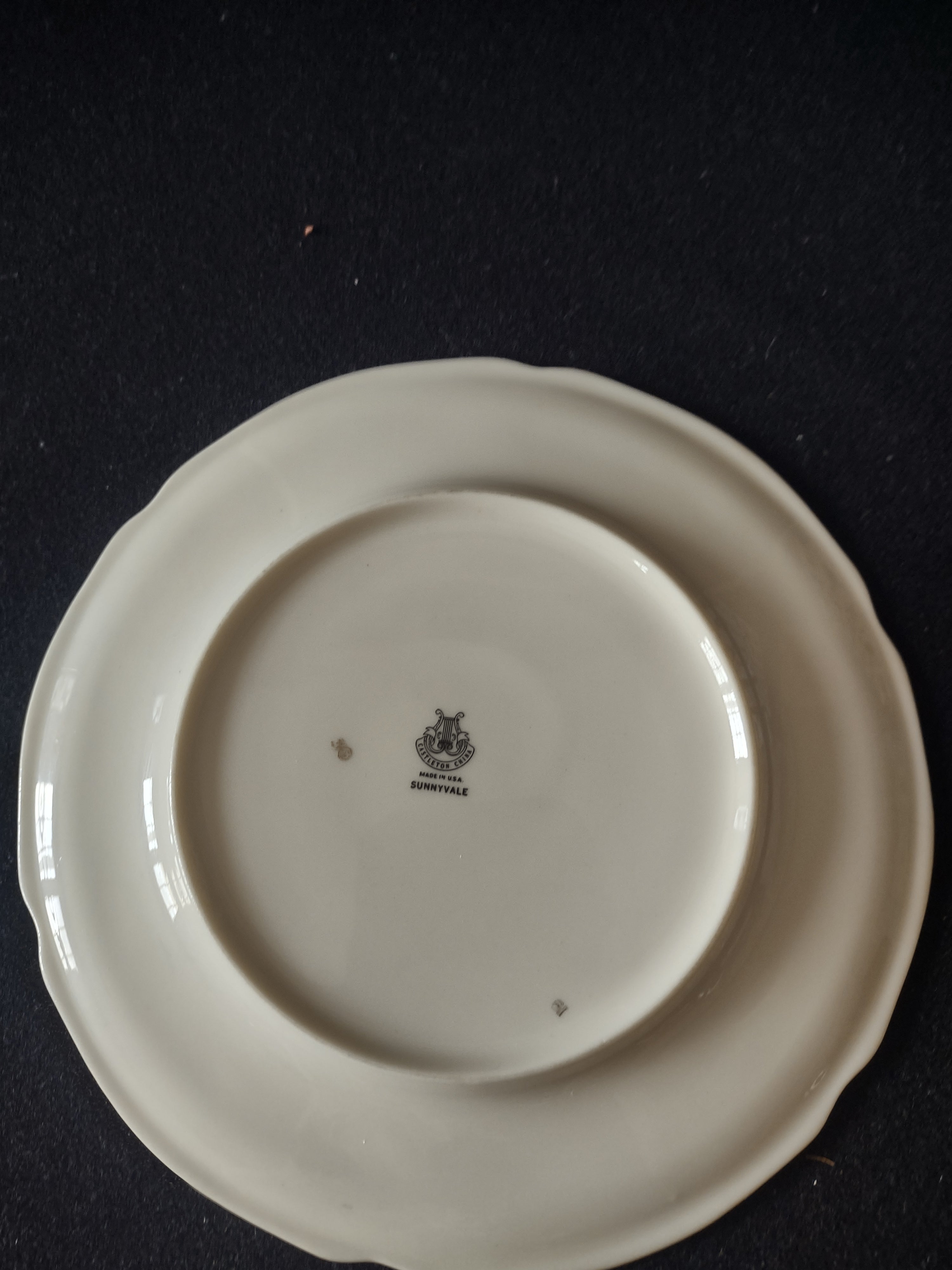 Vintage Castleton China Sunnyvale Floral 8" Plate Pink Blue Yellow [6752]