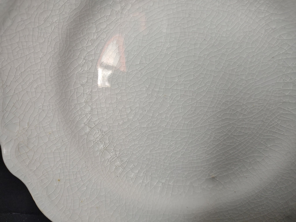 Vintage Grindley England Ironstone White Scalloped Plate [6760]