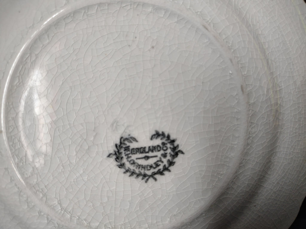 Vintage Grindley England Ironstone White Scalloped Plate [6760]