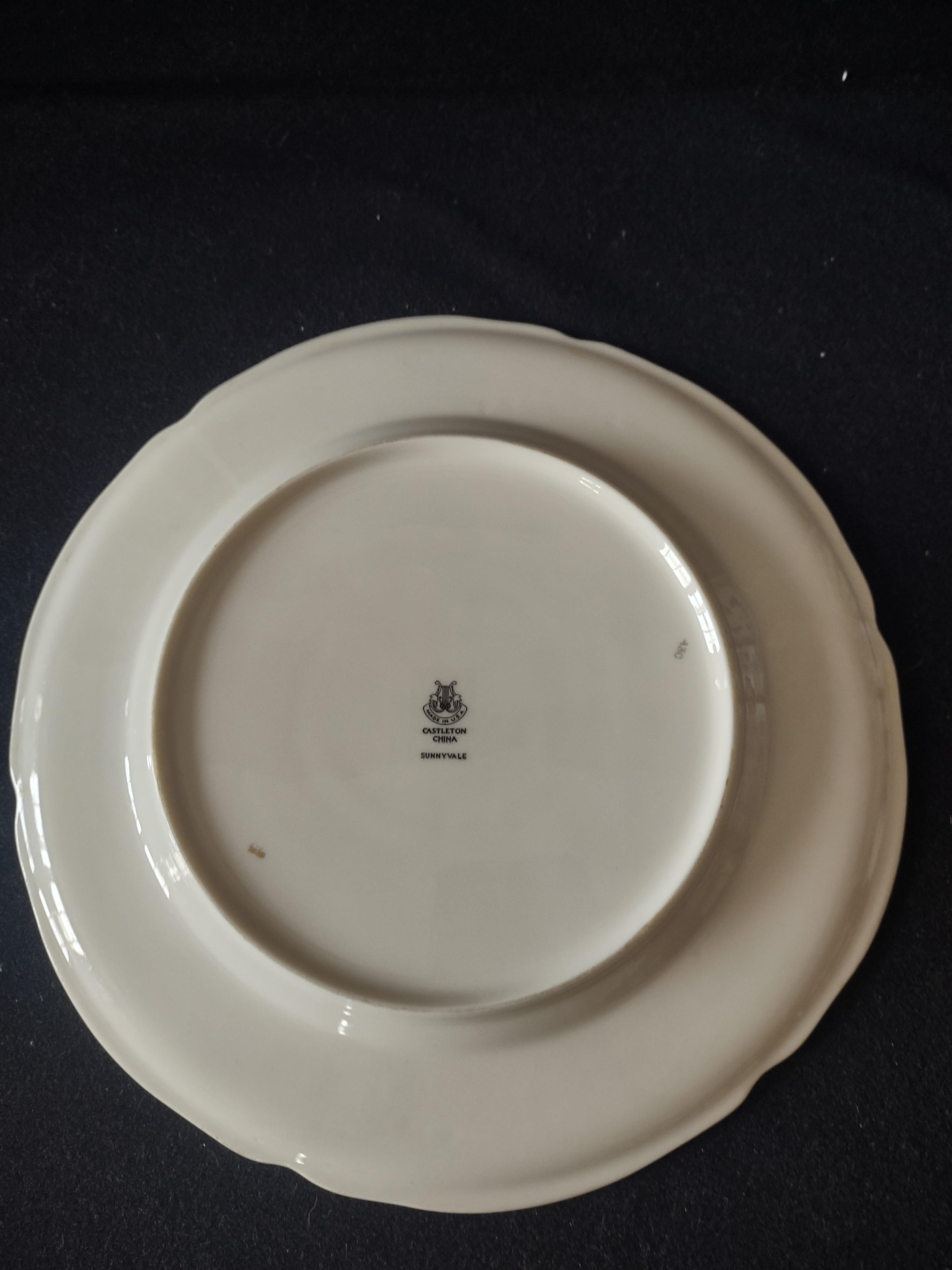 Vintage Castleton China Sunnyvale Dinner Plates Pink Blue Floral Set of 2 [6754]