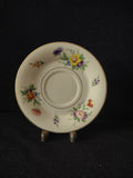 Vintage Syracuse China Floral Bouquet Saucer 6" Gold Trim [6755]