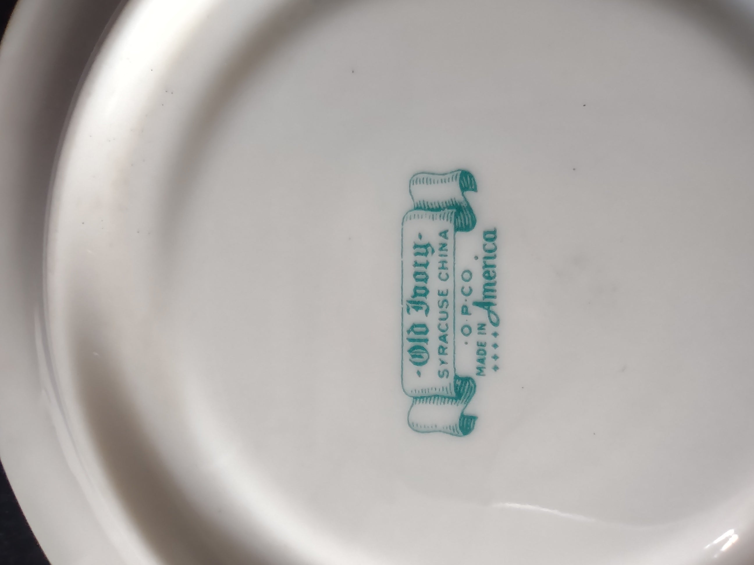 Vintage Syracuse China Floral Bouquet Saucer 6" Gold Trim [6755]