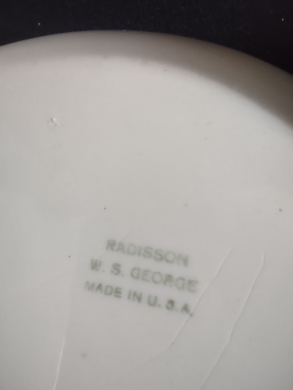 Vintage W.S. George Radisson Floral Pink Rose Gold Trim Oval Serving Bowl [6756]
