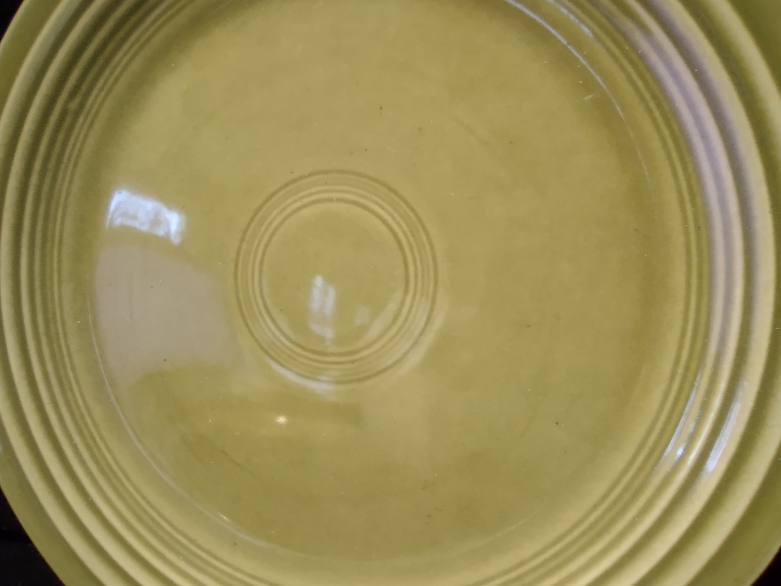 Vintage Fiesta Chartreuse 7 inch Salad Plate Yellow Green Dinnerware [6781]
